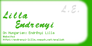 lilla endrenyi business card